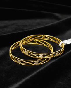 Stone Flower Bangles