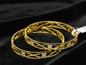 Stone Flower Bangles