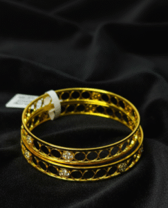 Stone with Circle Design Bangles 2 PC's