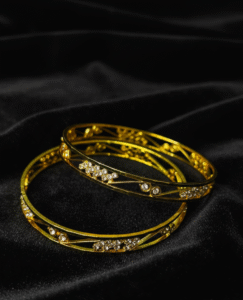 Stones with Stylish Design Bangles 2 PC's