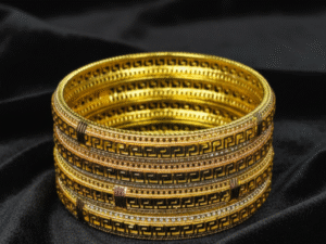 Gold, White Gold, Rose Gold Bangles 4 PC’s