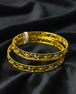 Stone with Stylish Design Bangles 2 PC's