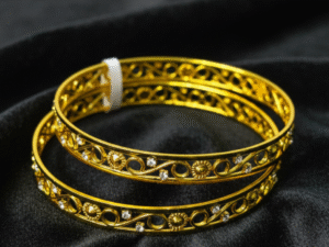 Stone with Stylish Design Bangles 2 PC’s